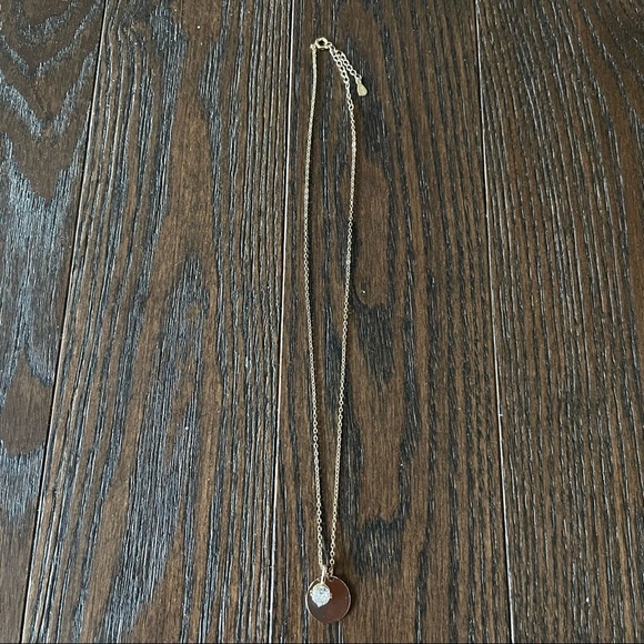 Disc and rhinestone necklace - Picture 5 of 5